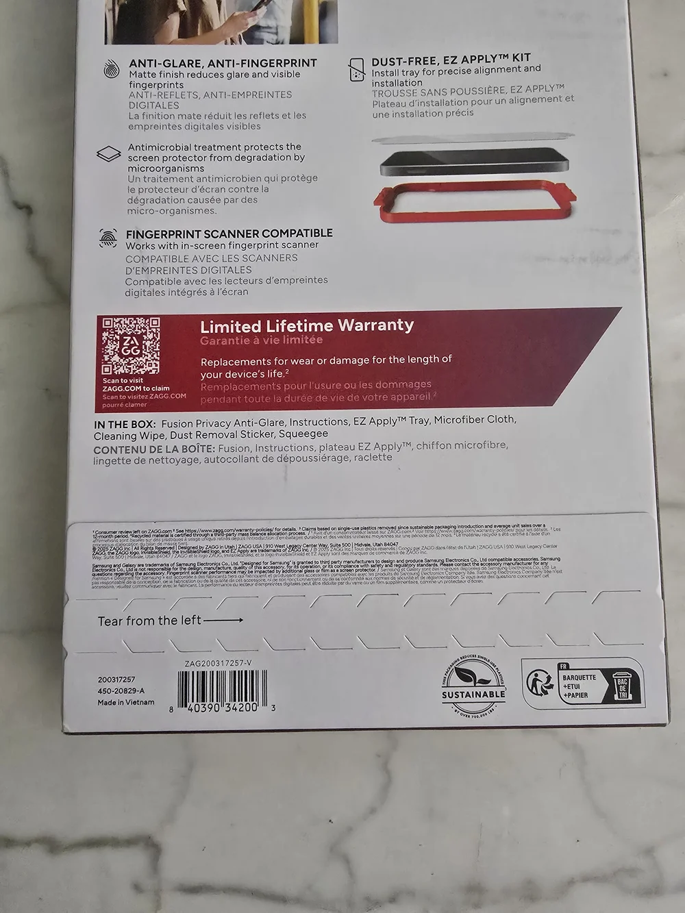 NEW ZAGG InvisibleShield Privacy Anti-Glare Screen Protector - Samsung S25 Ultra